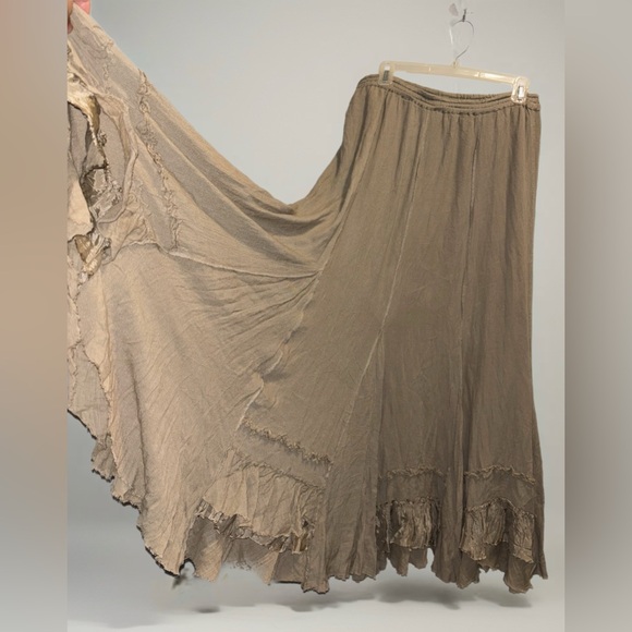 Free People One X-Long Maxi Raw Edge Cotton Skirt - Picture 2 of 7